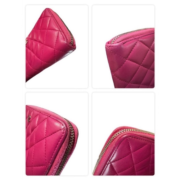 CHANEL Calfskin Matelasse CoCo Zip Around Wallet W/ COA - Picture 15 of 16